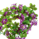 2 x Artificial Narcissus Wall Hanging Silk Flower Vine In/outdoor Decor Purple
