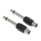 10 Pcs RCA Female Jack To 6.35mm 1/4" Male Mono Plug Audio Adapter Connector FU