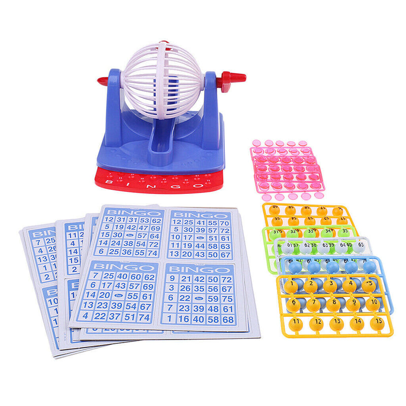 Deluxe Bingo Game Set - Includes 56 Cards, 100 Chips, Board, Cage & 75 Balls