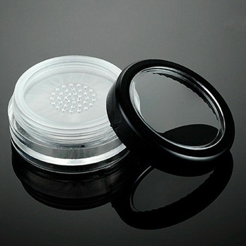 1pc 50g Plastic Loose Powder Jar Powder Puff Boxes Container Cosmetic AU Em S8Y5