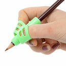 1x Silicone Two Fingers Grip Writing Holder Tool For Help Kids Baby Learning Pen