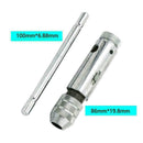 Ratchet Tap Steel Wrench Adjustable T Handle Machine Screw Taps with 5Pcs M B6F0