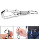 Stainless Steel Spring Gourd Buckle Belt Clip Loop Keychain Keyring Key Fob Hot
