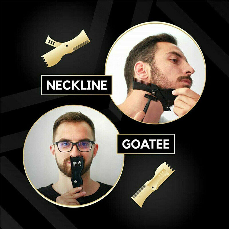 Black Adjustable Beard Shaper Beard Styling Shaping Tool Beard Hair Comb Bru Kw