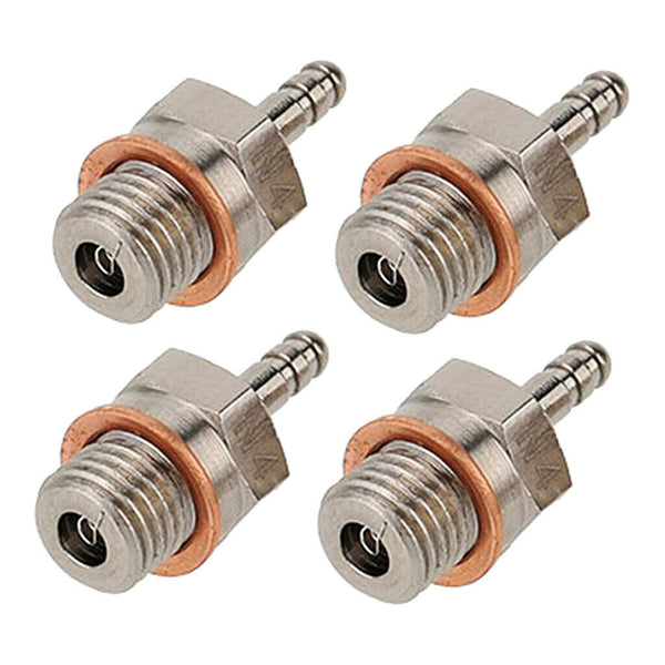 Set of 4 70117 N4 Super Glow Plug #4 Spark Med for HSP 1/10 RC Car Parts