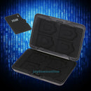 Aluminum Memory Card Storage Box Case Micro SD SDXC SDHC Holder Protector Black