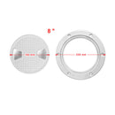 2 Pcs Marine Polar White Access Port Hatch Cover Twist Out Deck Plate 8"+6''