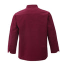 Red Chef Waiter Double-breasted Coat Uniform Long Sleeve Jacket Clothes XXL