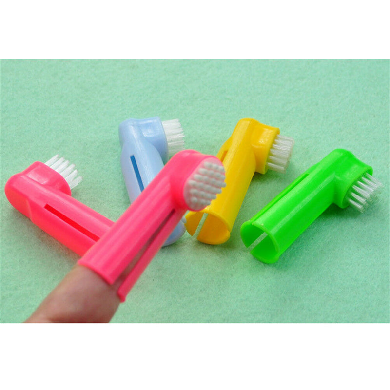 Super Soft Pet Finger Toothbrush Dog Cat Brush Addition Bad Breath Tartar M& FT
