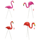1Pcs Pink Looking Up Plastic Flamingo Yard Garden Lawn Art Ornaments Decor