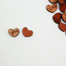 100pcs Wedding Decoration Love Heart Confetti Wooden Weddings Party Plaques F4X2