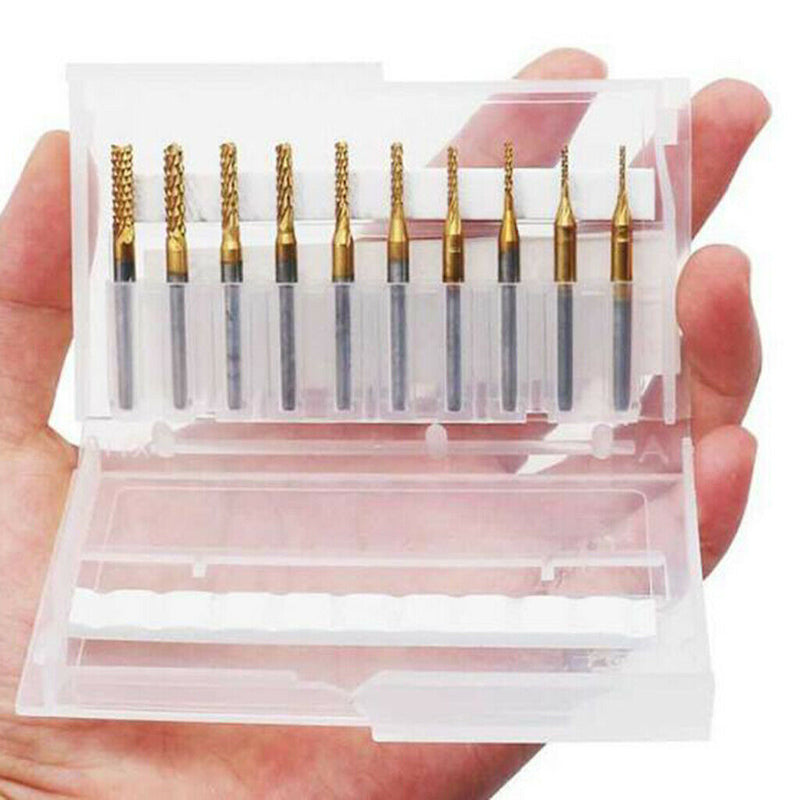 10pcs Milling Cutter Router Bits Engraving Cutting End Machine Endmills Tool