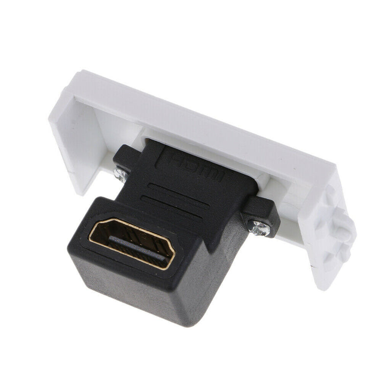 HDMI Wall Socket Module 90 Degree Jack Solderless Type 2 Way Female/Female