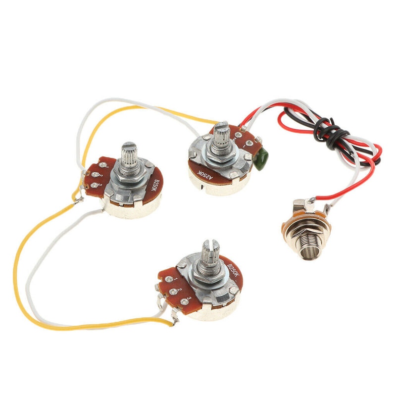 1 Set of Low Circuit Wiring Harness Pots A250k B250k Prewired Circuit