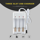 For AA/AAA Rechargeable Battery 3-slot Smart USB Fast Charger Charging Dock Case