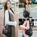 Planet Star Print Teenage Girls School Leather Backpack Women Shoulder Bag