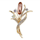 Fashion Crystal Flower Brooch Pin Collar Decoration Badge Corsage Jewelry Gi  JR