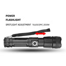 Portable Waterproof XHP50 LED Flashlight Telescopic Zoomable Camping Lamp