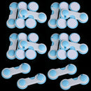 20pcs Set Door Drawers Wardrobe Todder Kids Baby Safety Plastic Lock Blue A