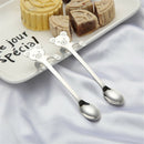 stainless steel coffee tea bear spoon hanging cups tableware kitchen supplies JR