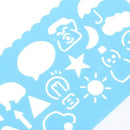 4pcs Korean Candy Color DIY Drawing Template Ruler Graphic Sketch Board