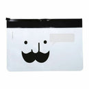 Office School Cartoon Pattern Clear Zipper Stationery Case Pouch Bag
