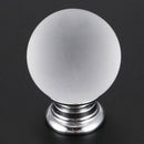 8-IN-1 Diameter 30mm Clear Round Ball Crystal Glass Cabinet Knob Cupboard D
