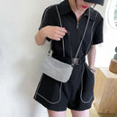 Rhinestone Women Messenger Bag Chain Party Clutch Shoulder Handbag (White)