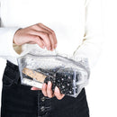 Transparent PVC Cosmetic Bag Waterproof Clutch Women Makeup Pouch (White) A