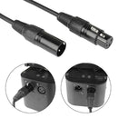 5Pcs 3 Pin XLR Male to Female Cable for Speaker Microphone Amplifier 0.6m
