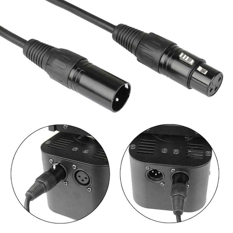 5Pcs 3 Pin XLR Male to Female Cable for Speaker Microphone Amplifier 0.6m
