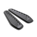 2XCarbon Fiber Car Air Flow Intake Hood Scoop Vent Louver Bonnet Cover Decor