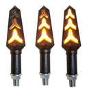 2x Motorcycle LED Turn Signal Lamp Sequential Amber Flowing LED Indicator Lig OZ