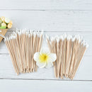 100X medical swabs 6'' long wood handle sturdy cotton applicator swab q-tip Ew