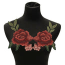 2pcs Embroidery Rose Flower Sew On Patch Badge Bag Jeans Dress Applique Craft ZF
