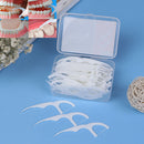 50pcs in box case Dental oral Clean Floss Flosser Picks Teeth Toothpicks StickOZ