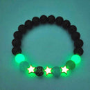 Natural Volcanic Stone Bracelet Luminous Beads Stars Bangle Women Jewelry