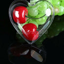 10x Clear Plastic Balls 6cm 2 part Heart Baubles Craft Decor Wedding Favors