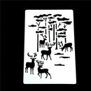 forest deer Shape Cake Stencils Environmental Plastic Spray Cake Mould Nice ES