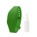 Liquid Soap Wristband Sanitizer Dispenser Holder Bracelet w/Bottle (Green)
