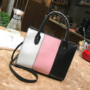 Women'S Handbag Casual Bag Messenger Bag Hit Color Leather Handbag Shoulder
