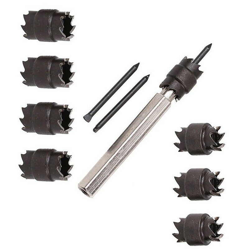 13Pcs Sided Rotary Spot Weld Cutter Kit 3/8 Inch HSS Spot Weld Cutter Remov I7J6