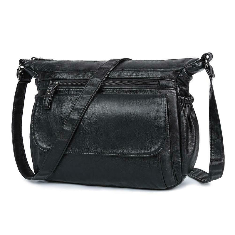 Fashion Shoulder Messenger Bags Leather Soft Crossbody Bags Multi-pocket Purse