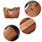 2pcs/set Women Litchi Pattern Handbags Solid Color Clutch (Light Brown)