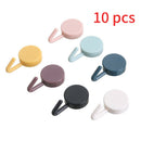 10pcs Mini Wall Hook Traceless Bathroom Kitchen Self  Clothes Keys Cute