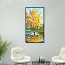 Full Drill Round Diamond Painting Swan Lake Cross Stitch Mosaic Home Decor