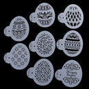 8pcs/set Easter Egg Shape Cookie Stencils Cupcake Cake Decorating Plastic Mo â„–[