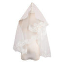 White Ivory Cathedral Length Lace Edge Bride Wedding Bridal Long  150CM FT