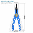Aluminum Fishing Pliers Braid Cutters Split Ring Pliers Saltwater/Freshwate