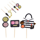 1 Set Lipsticks & Eyeshadow Box Cake Toppers Party Cupcake Flag Cake Decorati Gw